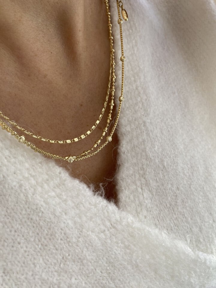 Minimal Topçuklu Boru Zincir “45cm”