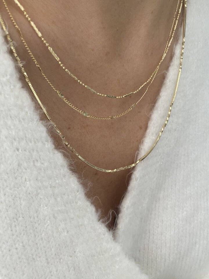 Minimal İnce Çubuk Zincir ''45cm''