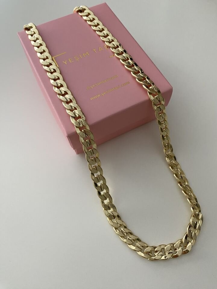 Kalın Lazer Kesimli Spor Gurmet Zincir