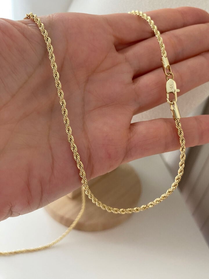Özel Seri Sık Burgu Zincir Kolye 70cm
