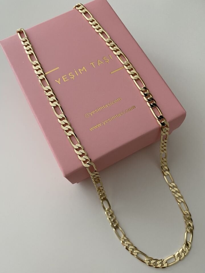 Kalın Figaro Zincir ''45cm''