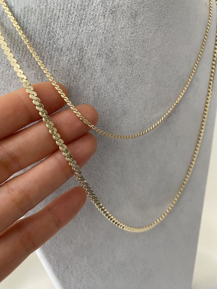 İnce S Zincir ''45cm''