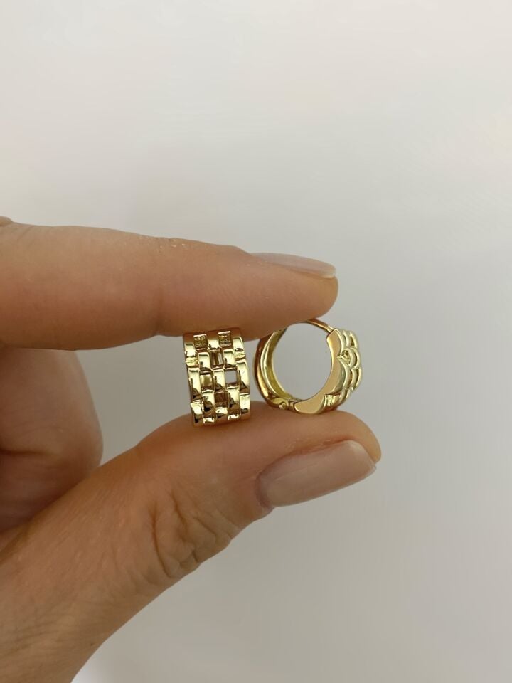 Özel Seri Kalın Kordon Model Halka Küpe