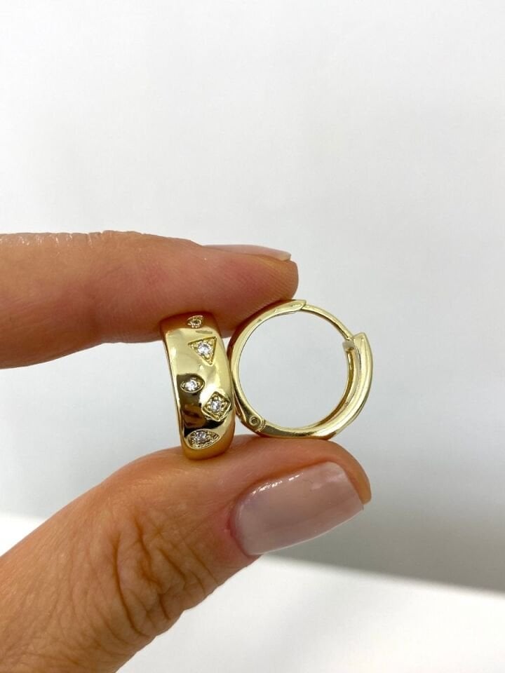 ''Özel Seri'' Taşlı Halka Küpe