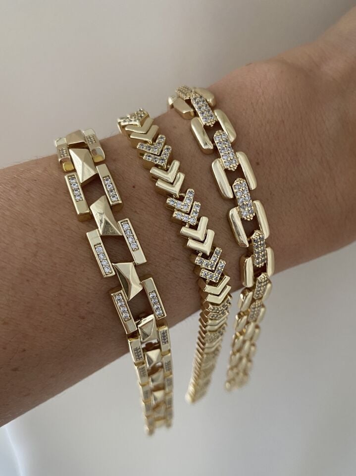 Taşlı Kılçık Model Bileklik