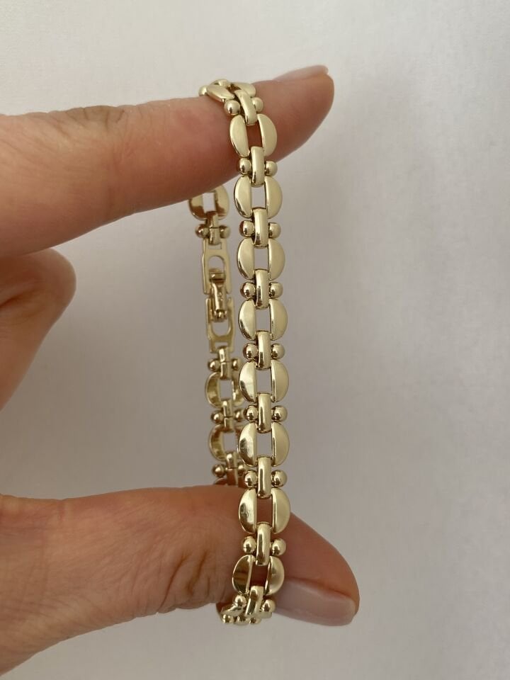 Çivi Detay Halka Bileklik