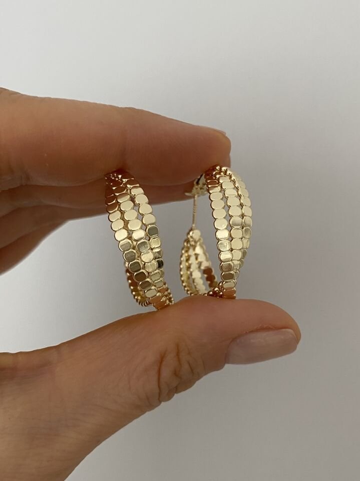 Ezme Model Halka Küpe