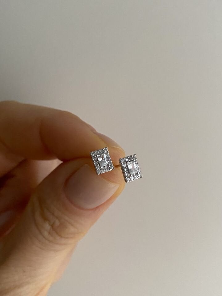 “Özel Seri” Minimal Baget Küpe Silver